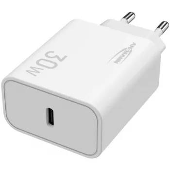 Ansmann Home Charger HC130PD USB kroviklis su 1x USB-C, PPS, PD, Quick Charge, 30 W, baltos spalvos