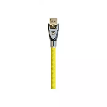 Good Connections PYTHON GC-M0075 DisplayPort 1.2 laidas, 4K2K / UHD, paauksuotos jungtys, OFC, nailoninis apipynimas, geltonos spalvos, 1 m