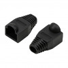 LogiLink MP0064 RJ45 kištukų apsauginiai gaubteliai 6,5 mm, juodi, CAT6A (50 vnt.)