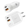 LogiLink PA0374 USB-A/C kroviklio rinkinys, 20 W, 1x USB-A ir 1x USB-C, baltas