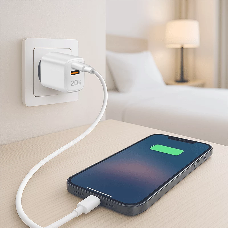 LogiLink PA0374 USB-A/C kroviklio rinkinys, 20 W, 1x USB-A ir 1x USB-C, baltas