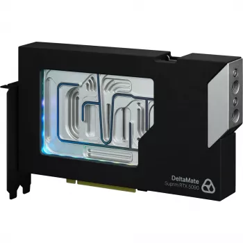 Thermal Grizzly DeltaMate GPU vandens blokas Suprim 5090 plokštei, juodas/sidabrinis