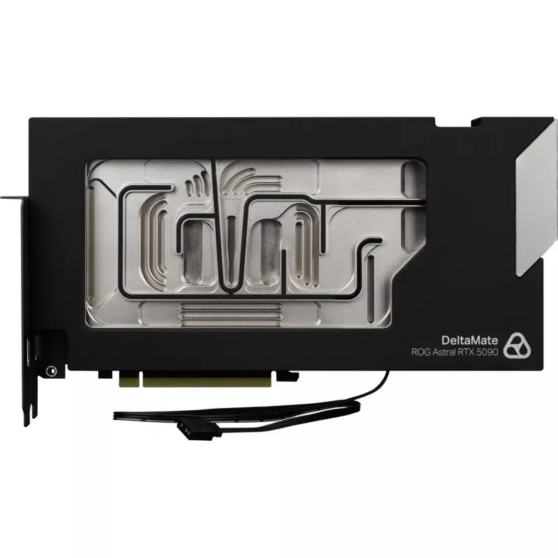 Thermal Grizzly DeltaMate GPU vandens blokas ROG Astral RTX 5090 plokštei, juodas/sidabrinis