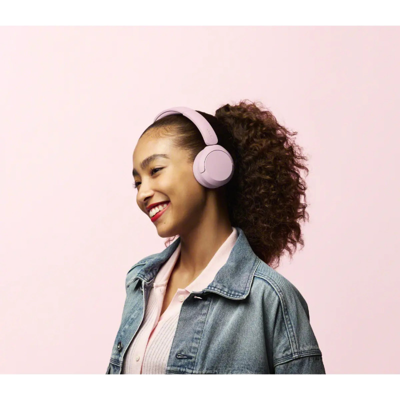 Sony WH-CH530 Bluetooth ausinės su mikrofonu, uždedamos ant ausų, triukšmo mažinimas, rožinės