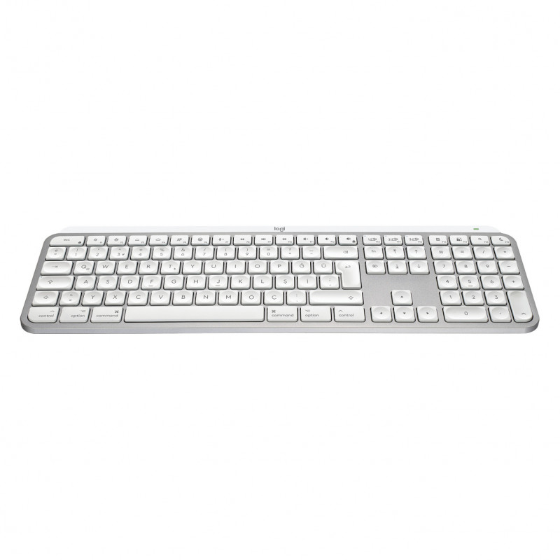 Logitech Master Series MX Keys S for Mac 920-011628 klaviatūra Mac kompiuteriams, šveicariškas klavišų išdėstymas (CH), šviesiai pilkos spalvos
