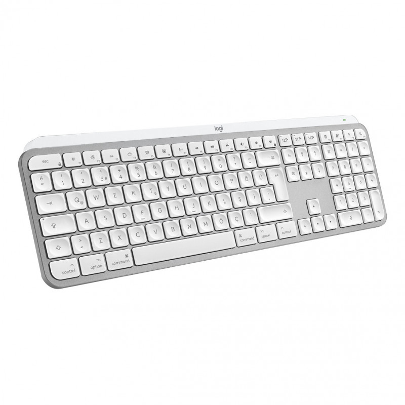 Logitech Master Series MX Keys S for Mac 920-011628 klaviatūra Mac kompiuteriams, šveicariškas klavišų išdėstymas (CH), šviesiai pilkos spalvos