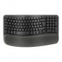 Logitech Wave Keys 920-012289 ergonomiška belaidė klaviatūra, 2,4 GHz / Bluetooth, šveicariškas klavišų išdėstymas (CH), grafitinė