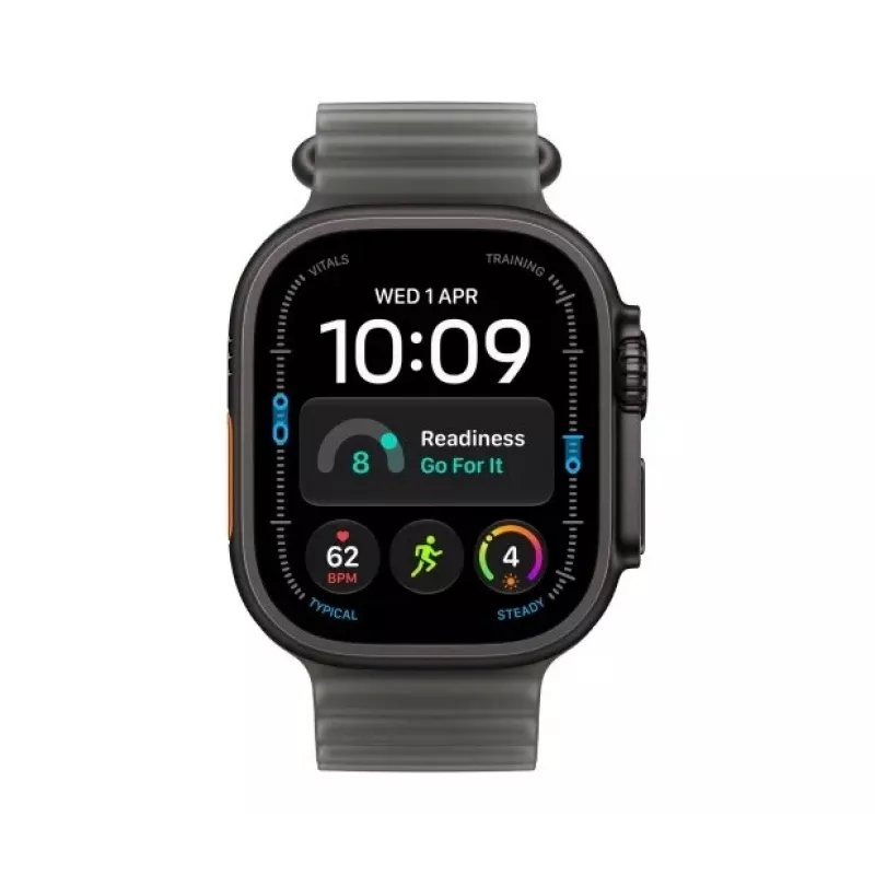 Apple Watch Ultra 4 išmanusis laikrodis, GPS + Cellular, 49 mm, juodas, Ocean dirželis permatomai juodas
