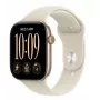 Išmanusis laikrodis Apple Watch Series 12 GPS 42 mm – šviesiai auksinės spalvos aliuminio korpusas, smėlio spalvos Sport dirželis M/L