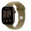 Apple Watch Series 12 GPS išmanusis laikrodis, 46 mm, tamsiai bronzinis aliuminio korpusas, alyvuogių spalvos sportinė apyrankė S/M