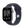 Apple Watch Series 12 išmanusis laikrodis su GPS + Cellular, 46 mm, kosminės pilkos spalvos aliuminio korpusas, tamsiai mėlyna sportinė apyrankė M/L
