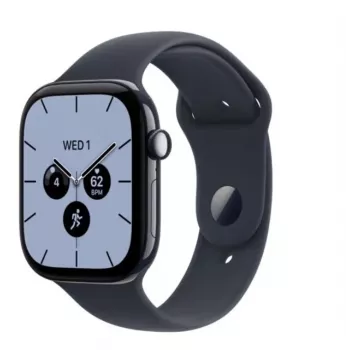 Apple Watch Series 12 išmanusis laikrodis su GPS + Cellular, 42 mm, naktinės mėlynos spalvos keraminis korpusas, tamsiai mėlyna sportinė apyrankė M/L