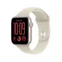 Apple Watch SE 3 išmanusis laikrodis su GPS + Cellular, 44 mm, žvaigždžių šviesos spalvos aliuminio korpusas, smėlio spalvos sportinė apyrankė S/M