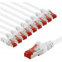 Goobay 66649 CAT 6 jungiamasis kabelis, S/FTP (PiMF), 5 m, baltas (10 vnt.)