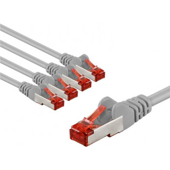 Goobay 66651 CAT 6 jungiamasis kabelis, S/FTP, 2 m, pilkas (5 vnt.)