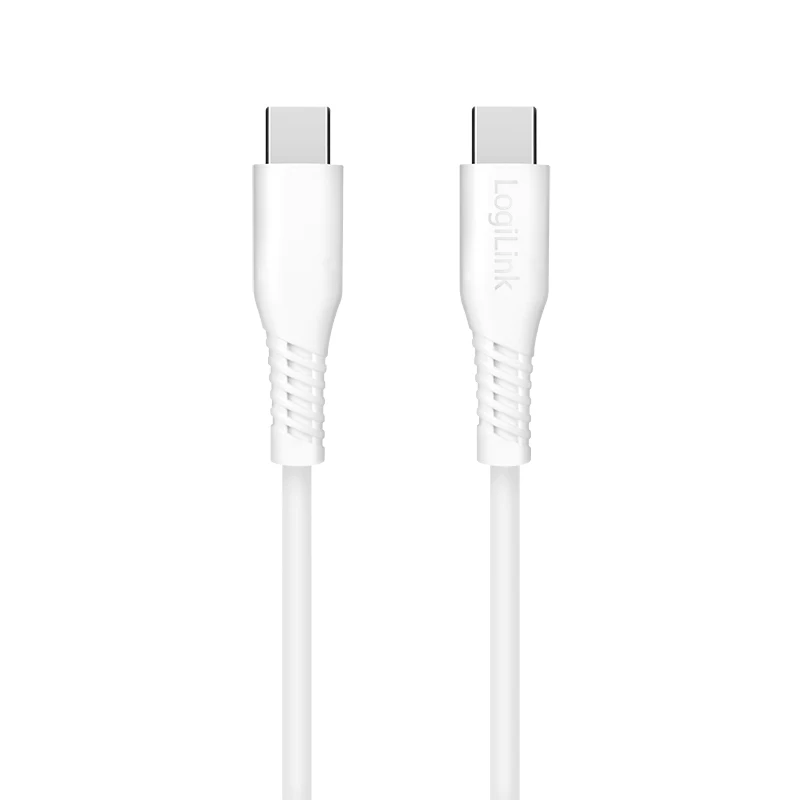 LogiLink CU0261 USB 2.0 laidas USB-C – USB-C, 480 Mbps, 60 W, baltas, 0,5 m