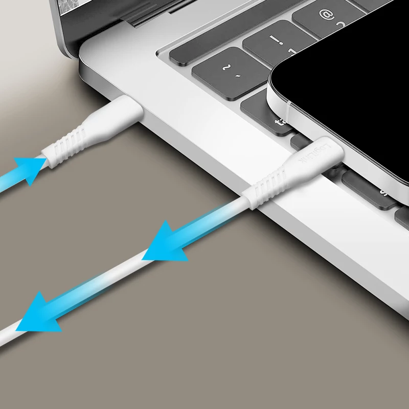 LogiLink CU0263 USB 2.0 laidas USB-C – USB-C, 480 Mbps, 60 W, baltas, 1,5 m