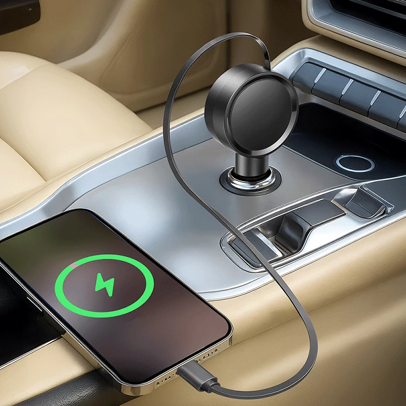 LogiLink PA0400 automobilinis USB-C įkroviklis, 1 lizdas, PD 3.0, 30 W, įtraukiamas laidas, 0,8 m