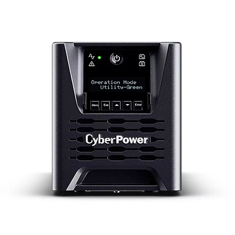 CyberPower PR750ELCD3C linijinis interaktyvusis UPS 750VA/750W, statomas stačiai (tower)