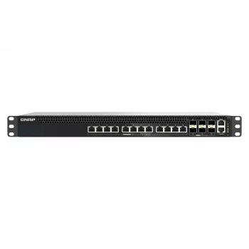 QNAP QSW-M5218P-6F12T valdomasis L3 PoE tinklo jungiklis, 12 x 10G Ethernet RJ-45, montuojamas į 1U stovą
