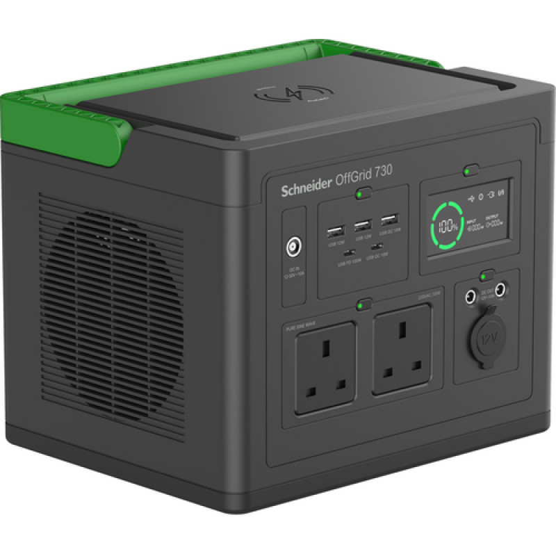 APC Schneider OffGrid 730 PPS730-UK nešiojama energijos stotelė, 738 Wh, su UK tipo lizdais