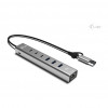 i-tec CAHUBMETAL6LANPD USB-C/USB-A metalinis šakotuvas (hubas), 6 prievadai, Gigabit LAN, Power Delivery 85 W, sidabro spalvos