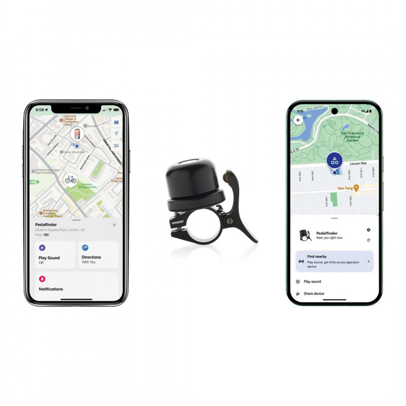 XD Design Connects Bike Finder Dual dviračio skambutis su ieškikliu, Apple ir Android Find, IPX6, P301.1401
