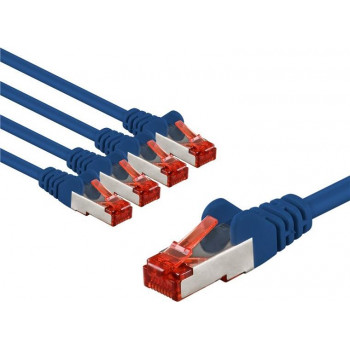 Goobay 66608 tinklo kabelis CAT 6 S/FTP (PiMF), 3 m, mėlynas, variniai laidininkai CU (5 vnt.)