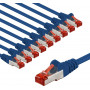 Goobay 66630 tinklo kabelis CAT 6 S/FTP (PiMF), 3 m, mėlynas (10 vnt.)