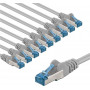 Goobay 67525 Cat 6a S/FTP (PiMF) tinklo kabelis, 1 m, pilkas (10 vnt.)