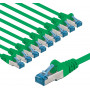 Goobay CAT 6A S/FTP (PiMF) tinklo jungiamasis kabelis, 5 m, žalias (10 vnt.)
