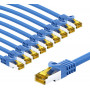 Goobay RJ45 CAT 6A S/FTP (PiMF) tinklo jungiamasis kabelis, 500 MHz, su CAT 7 kabeliu, 5 m, mėlynas (10 vnt.)