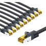 Goobay 69413 RJ45 jungiamasis kabelis CAT 6A S/FTP (PiMF), 500 MHz, su CAT 7 kabeliu, 1 m, juodas