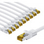 Goobay 69449 RJ45 jungiamasis kabelis CAT 6A S/FTP (PiMF), 500 MHz, su CAT 7 kabeliu, 2 m, baltas (10 vnt.)