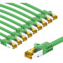 Goobay 69756 RJ45 jungiamasis laidas CAT 6A S/FTP (PiMF), 500 MHz, su CAT 7 laidu, 1 m, žalias (10 vnt.)