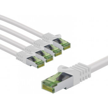 Goobay 69768 CAT 8.1 Ethernet laidas su GHMT sertifikatu, S/FTP (PiMF), 1 m, baltas (5 vnt.)