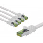 Goobay 69768 CAT 8.1 Ethernet laidas su GHMT sertifikatu, S/FTP (PiMF), 1 m, baltas (5 vnt.)