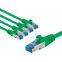 Goobay CAT 6A komutacinis kabelis, S/FTP (PiMF), 2 m, žalias, 5 vnt.