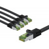 Goobay 69791 CAT 8.1 komutacinis kabelis, S/FTP (PiMF), su GHMT sertifikatu, 2 m, juodas (5 vnt.)