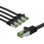 Goobay 69791 CAT 8.1 komutacinis kabelis, S/FTP (PiMF), su GHMT sertifikatu, 2 m, juodas (5 vnt.)