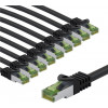 Goobay 69796 CAT 8.1 komutacinis kabelis, S/FTP (PiMF), su GHMT sertifikatu, 1 m, juodas (10 vnt.)