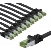 Goobay 69797 CAT 8.1 komutacinis kabelis, S/FTP (PiMF), su GHMT sertifikatu, 2 m, juodas (10 vnt.)