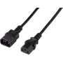 Renkforce Deluxe maitinimo ilginamasis laidas, IEC C13 kištukas – IEC C14 jungtis, 3 m, juodas