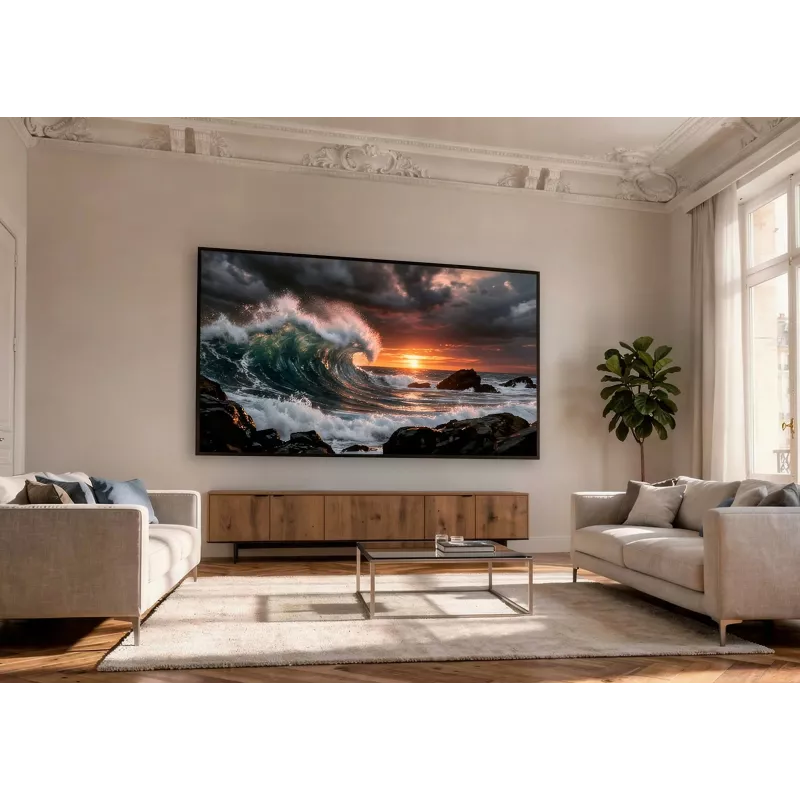 celexon HomeCinema Frame 120 Dynamic Slate rėminis ekranas projektoriui su aukštu kontrastu, 120″ (304,8 cm)