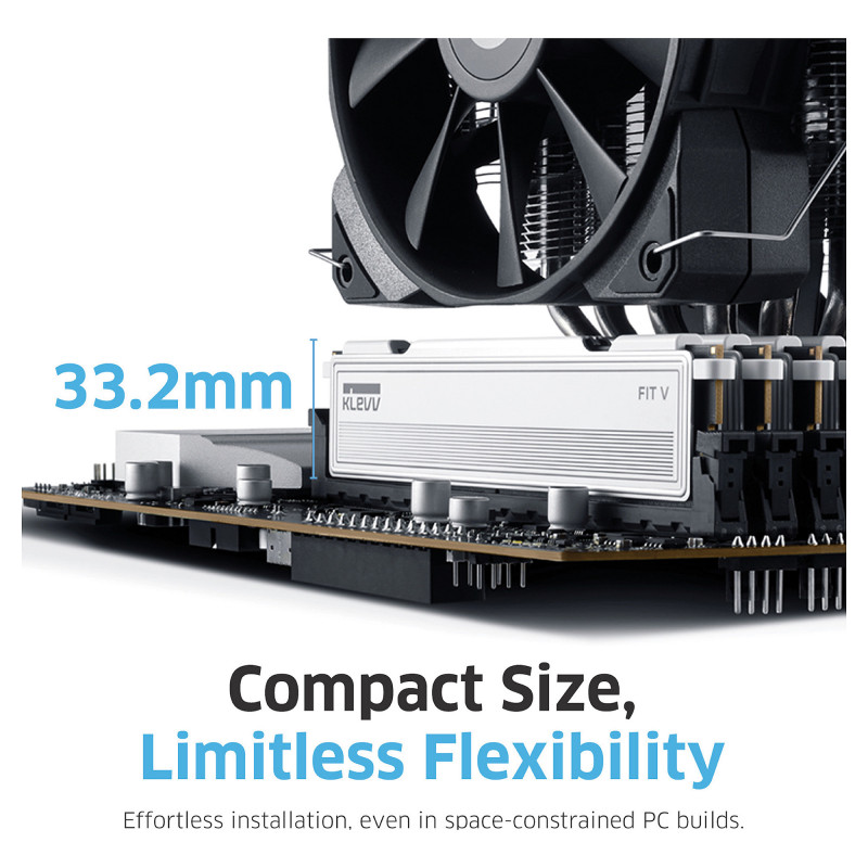 Klevv FIT V KD5AGU880-60A300F RAM rinkinys, 32 GB (2 x 16 GB), DDR5-6000, CL30