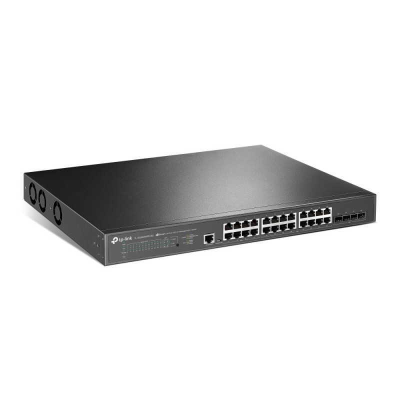 TP-Link JetStream TL-SG3428XPP-M2 valdomas L2+ tinklo komutatorius su PoE, 2,5G Ethernet, 1U, juodas