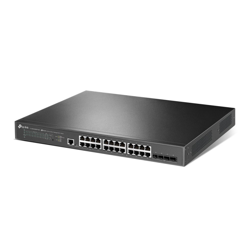 TP-Link JetStream TL-SG3428XPP-M2 valdomas L2+ tinklo komutatorius su PoE, 2,5G Ethernet, 1U, juodas