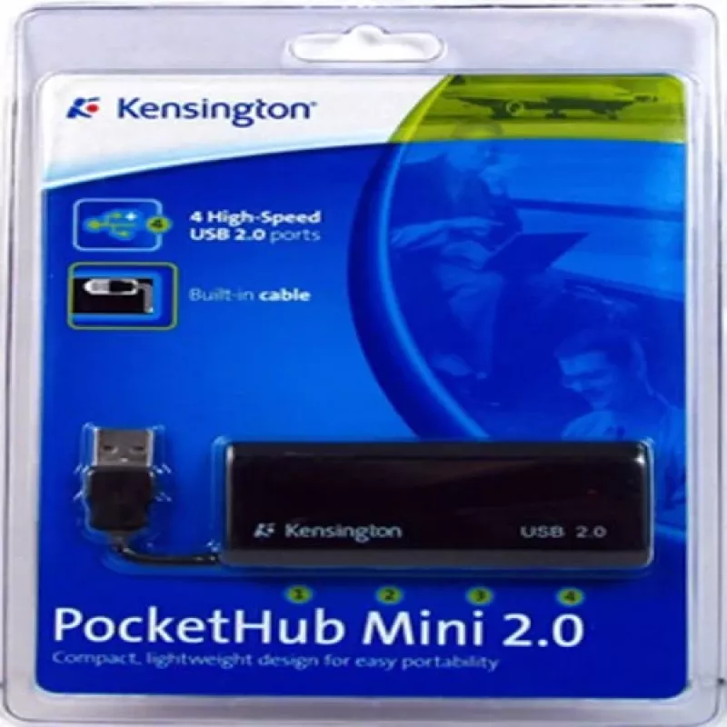 Kensington PocketHUB Mini USB 2.0 šakotuvas, 4 lizdai (33399EU)