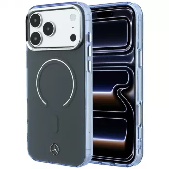 Mercedes Double Layer Iconic Logo MagSafe telefono dėklas, skirtas iPhone 18 Pro Max / 17 Pro Max, antracito spalvos