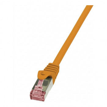 LogiLink CQ2018S jungiamasis tinklo kabelis Cat.6 S/FTP, 0,25 m, oranžinis, degimą stabdantis